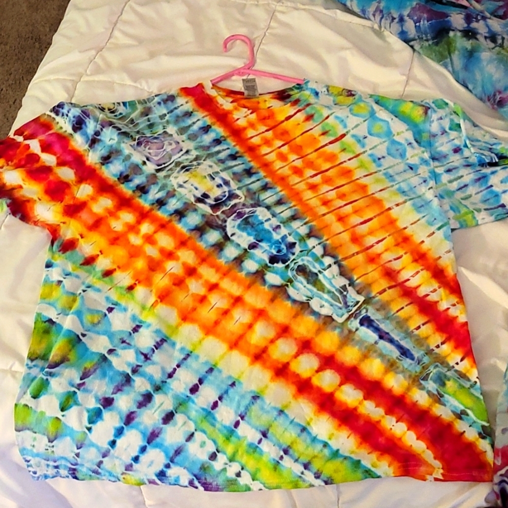Rainbow iced dye Tshirt.